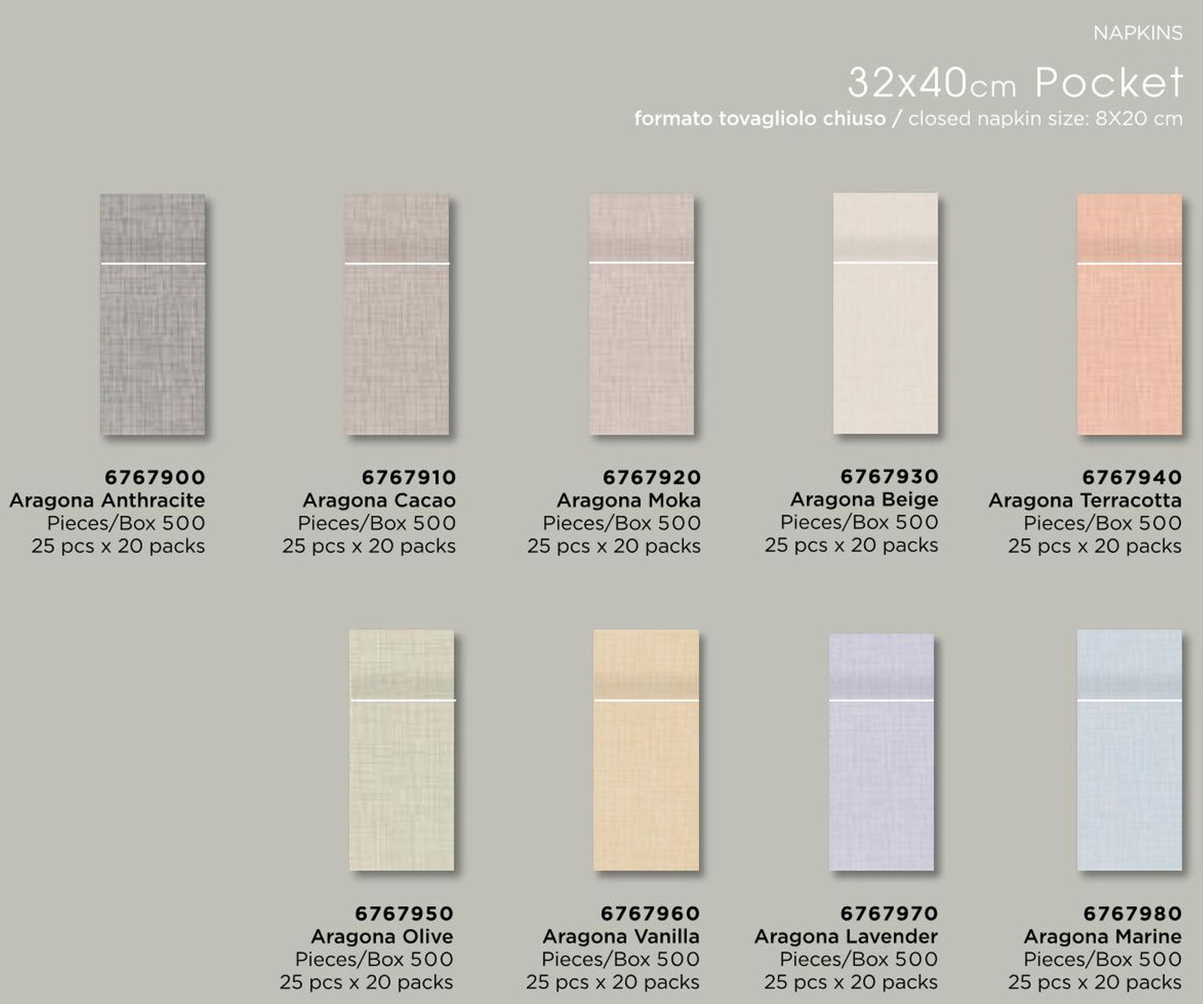 Pocket Bestecktasche Aragona Antracite 32x40