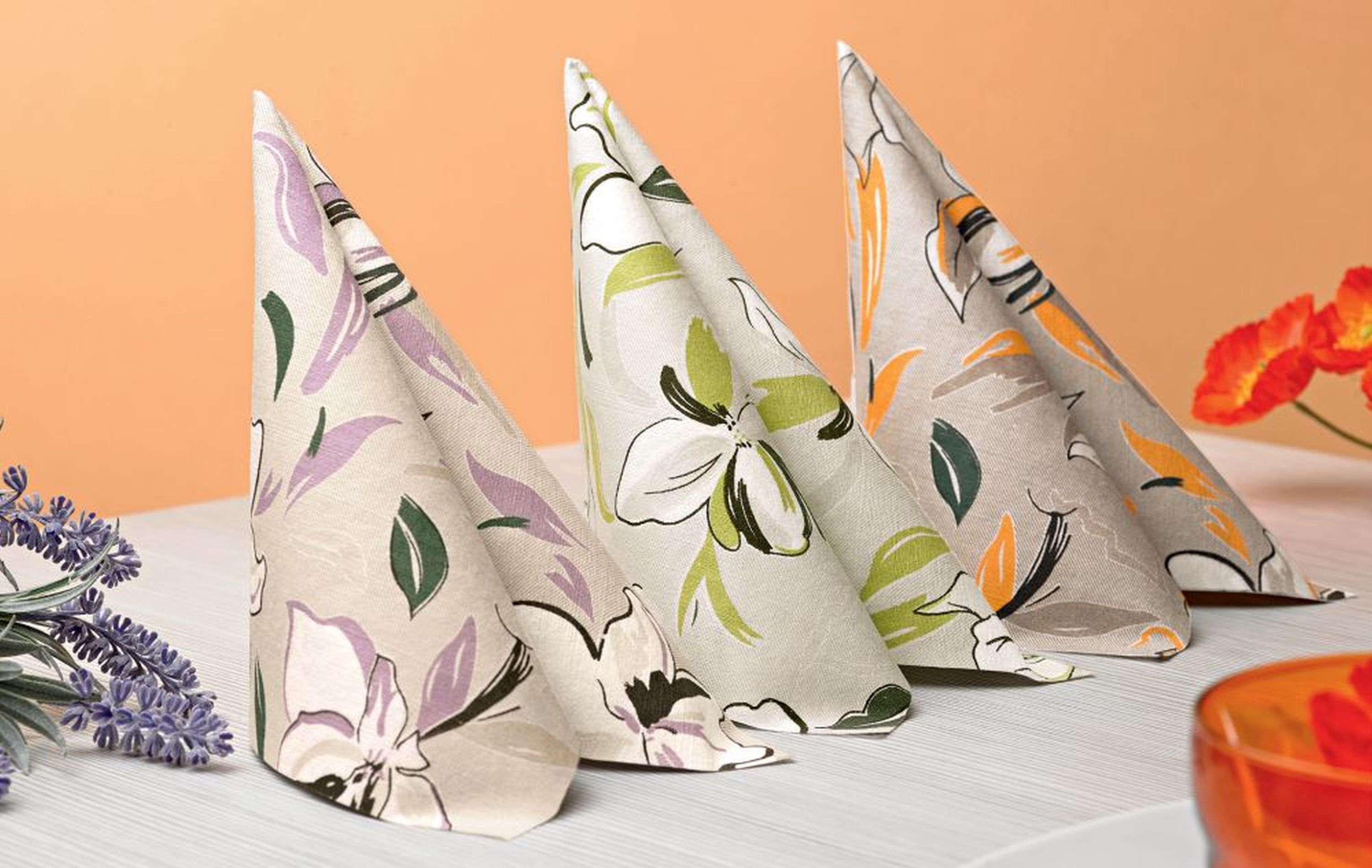 Serviette Althea Lila 40x40cm