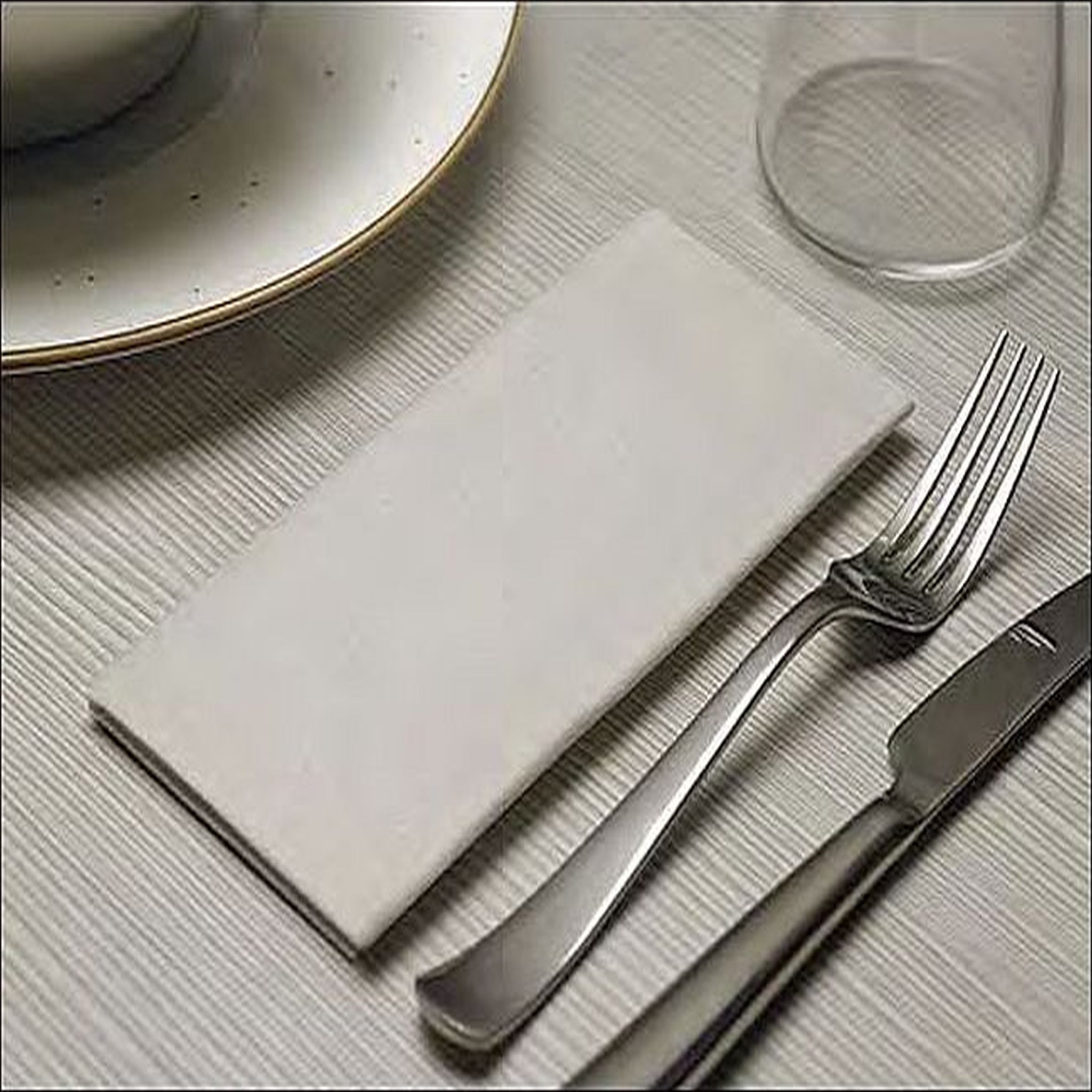 Serviette Napp 1/8 Falz Beige 20x36