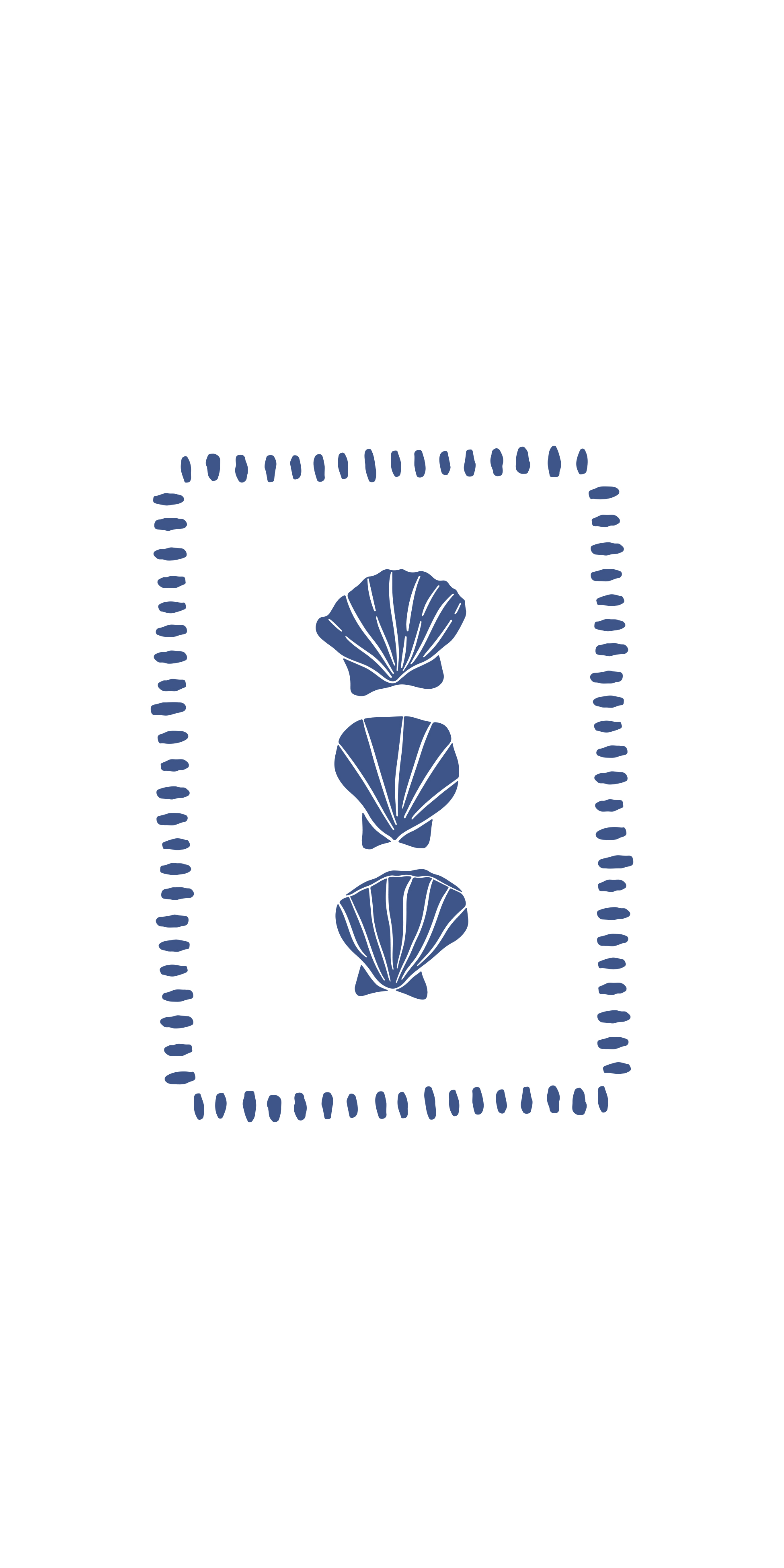 Serviette 1/8 Shell Bianco 40x40 cm