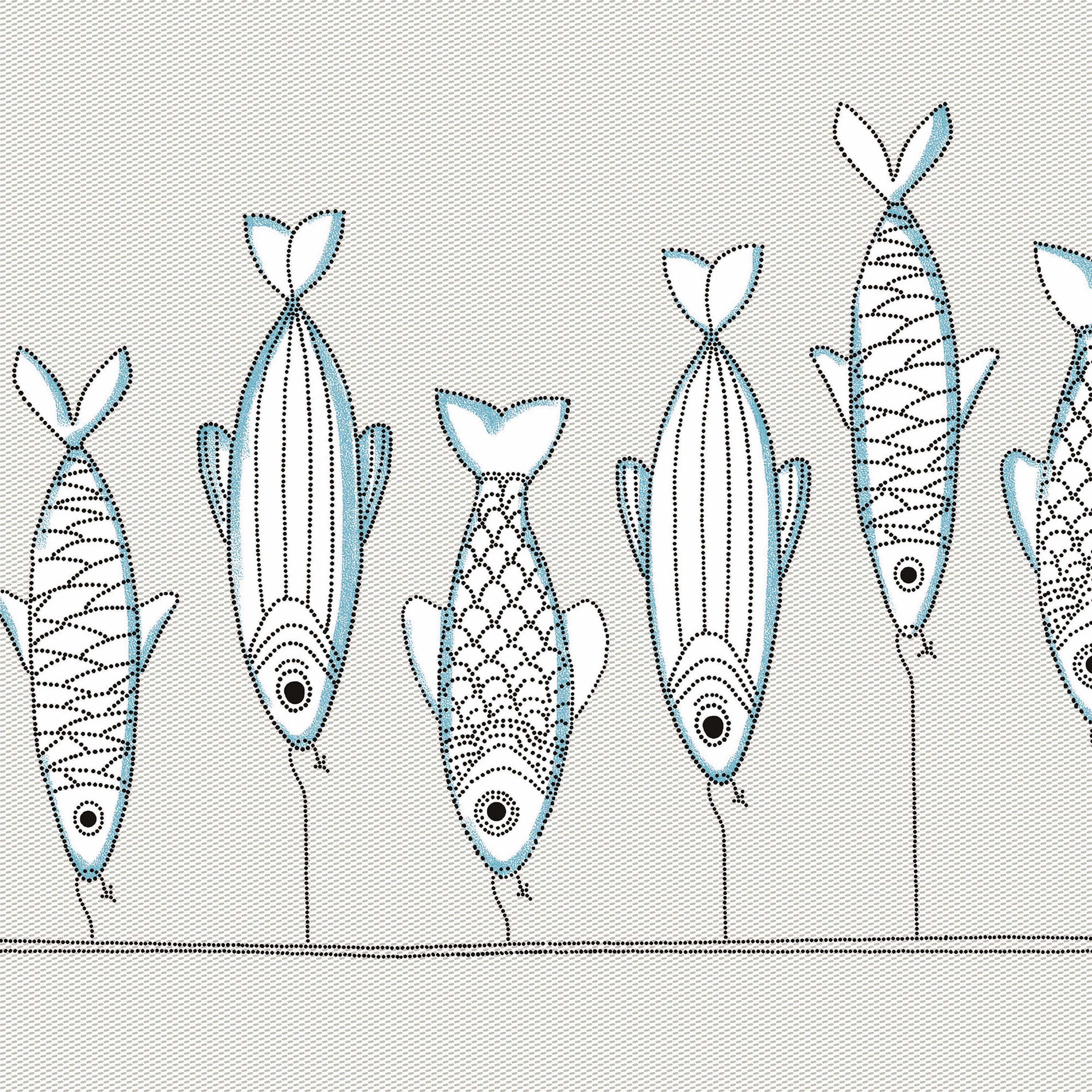 Serviette Fishday Aqua 40x40 cm