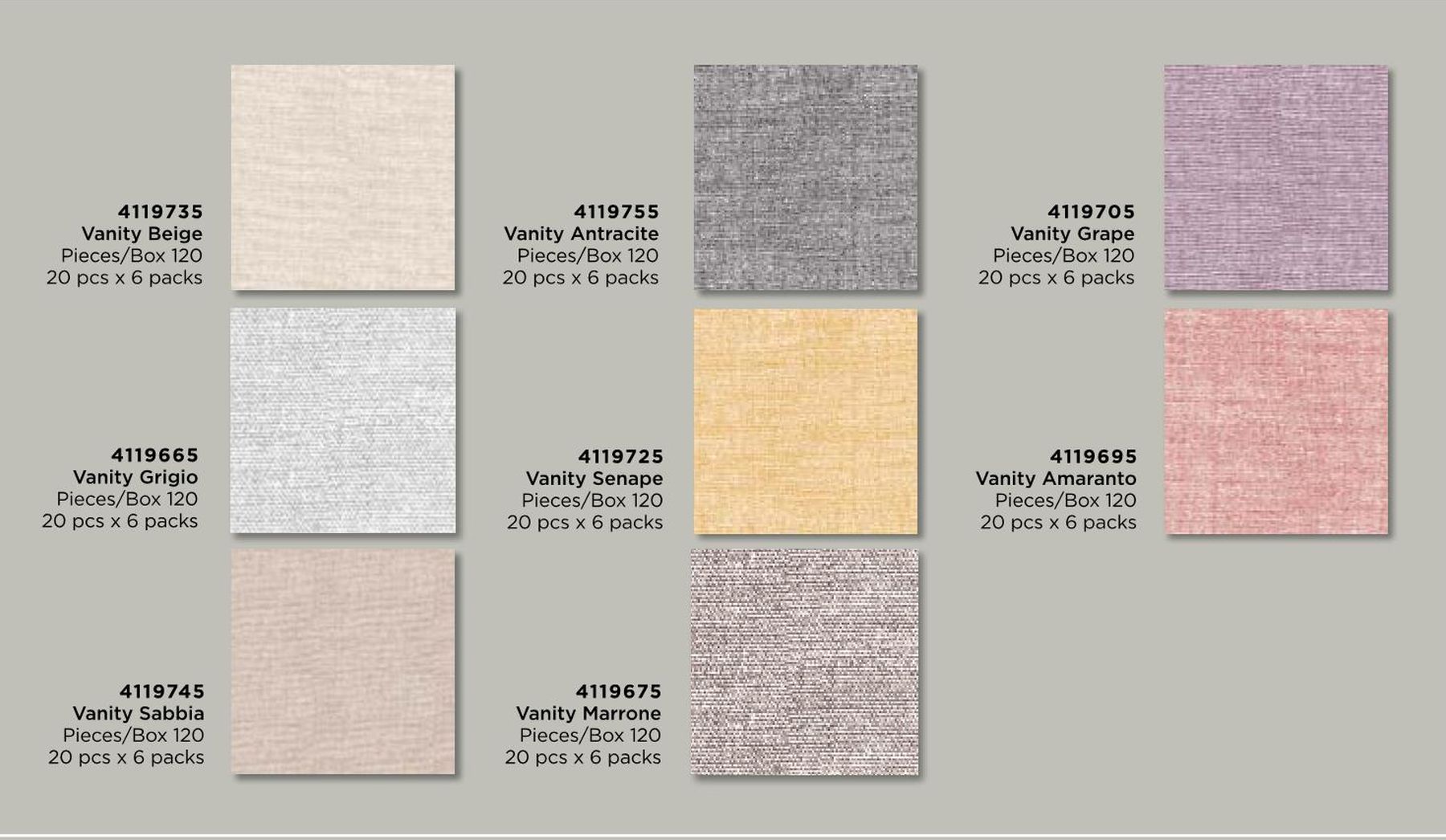 Mitteldecke Vanity Marrone 100x100 cm