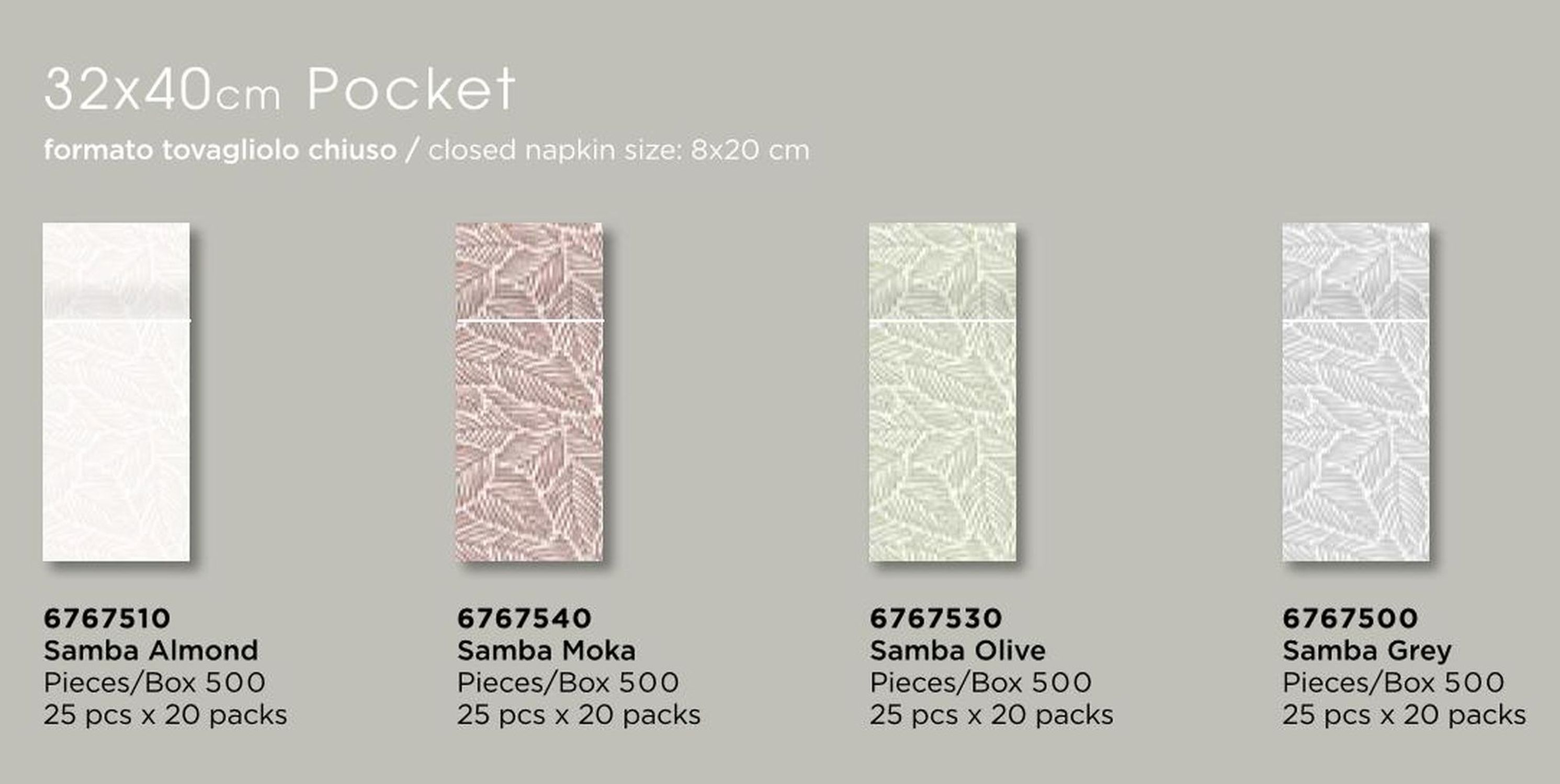 Pocket Bestecktasche Samba Moka 32x40